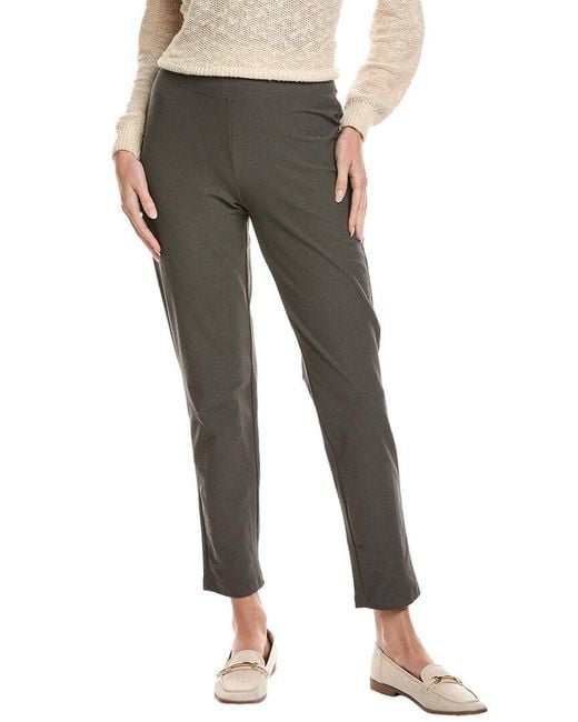 Eileen Fisher Gray Stretch Crepe Pant