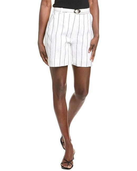 Nicholas White Lavina Linen-Blend Short