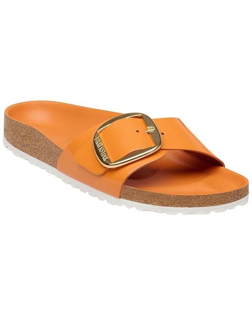 Birkenstock Orange Madrid Big Buckle Leather Sandal