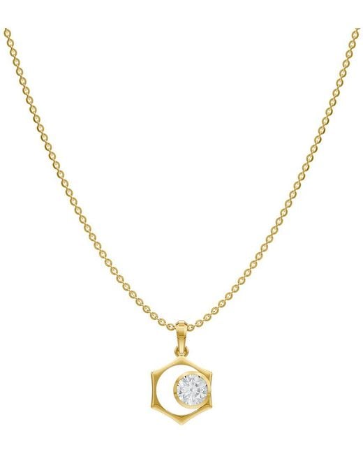 Lab Grown Diamonds Metallic 18K Plated 1.50 Ct. Tw. Lab-Grown Diamond Necklace