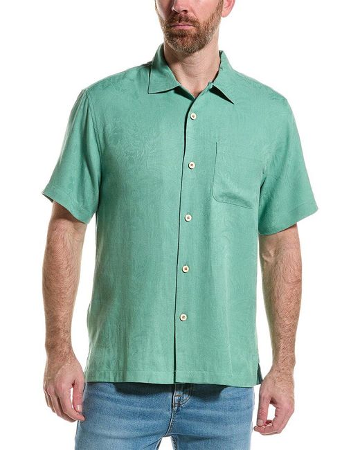 Tommy Bahama Green Tropic Isles Silk Camp Shirt for men
