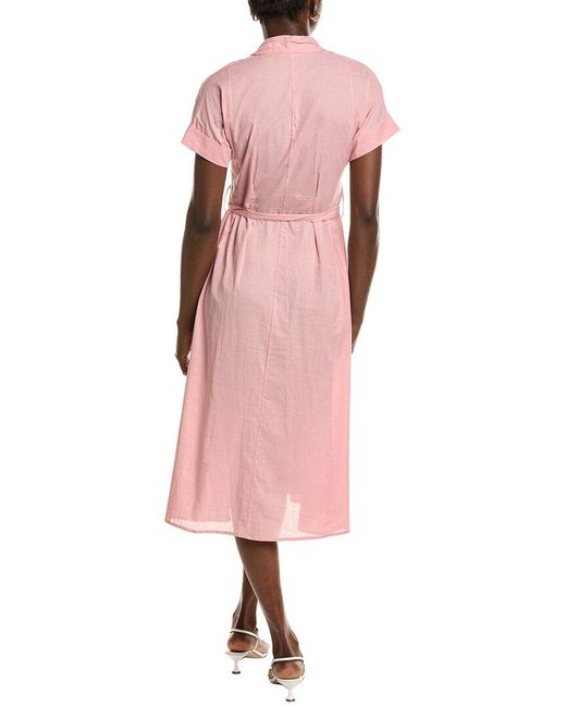 IPPONELLI Pink Pleated Shirtdress