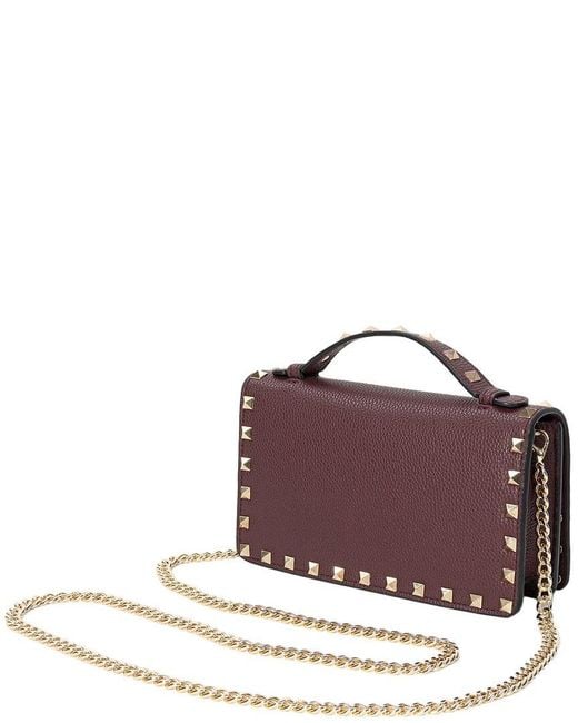 Tiffany & Fred Paris Purple Mini Pebbled Leather Crossbody