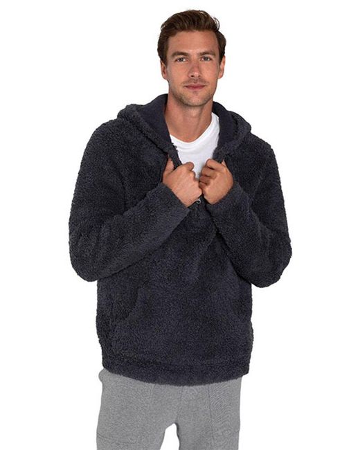 Barefoot Dreams Blue Cozychic Hoodie for men
