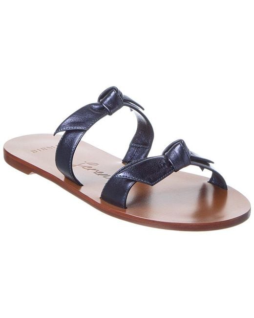 Alexandre Birman Blue Clarita Holiday Season Leather Flat