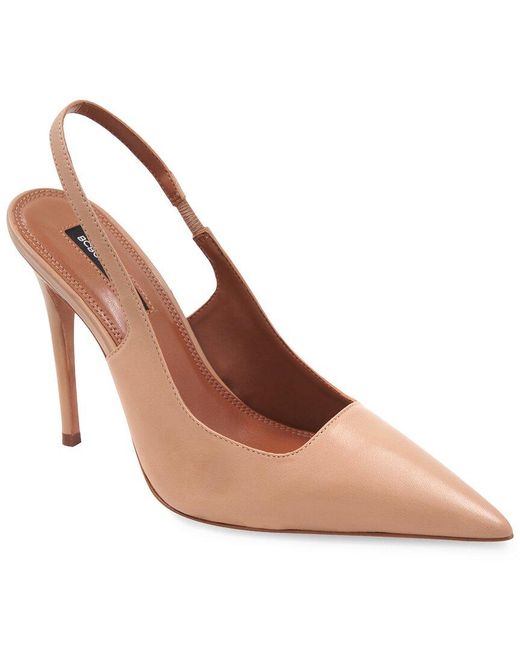 BCBGMAXAZRIA Brown Nahlia Leather Pump