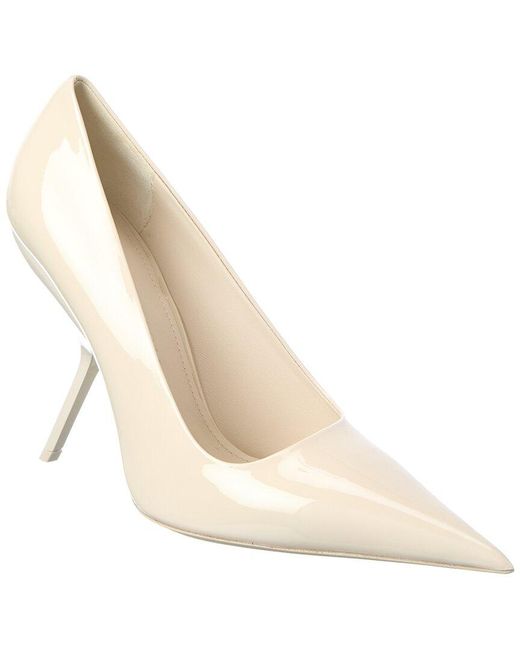 Ferragamo White Eva Patent Pump