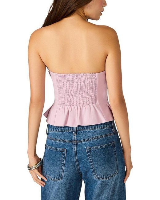 Steve Madden Purple Luciella Woven Top