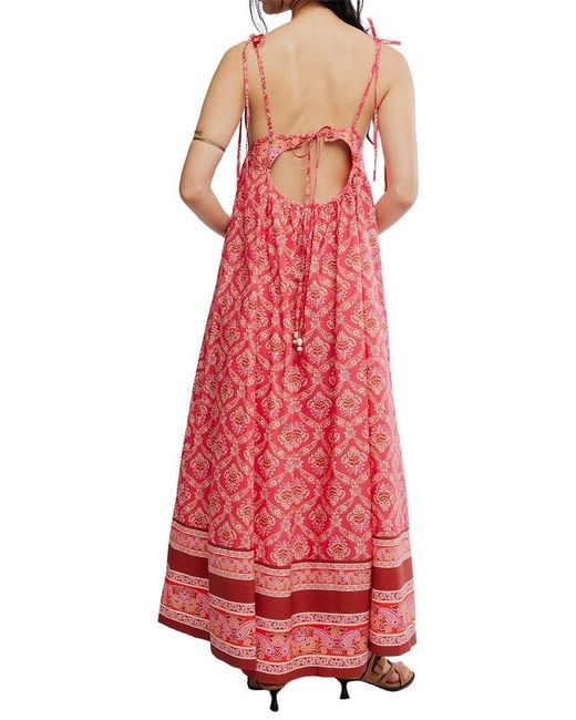 Free People Red Sorrento Stroll Dress