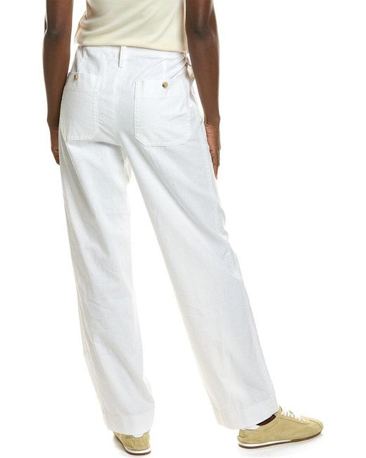 Vince White Tie-Front Pull-On Pant