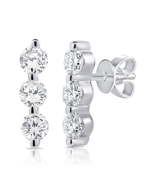 Sabrina Designs Multicolor 14k 0.20 Ct. Tw. Diamond Bar Studs