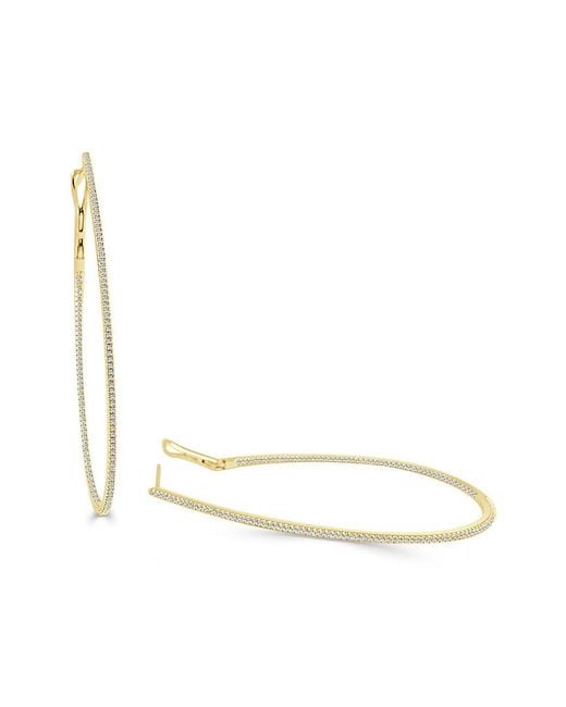 Sabrina Designs White 14K 0.80 Ct. Tw. Diamond Inside Out Hoops
