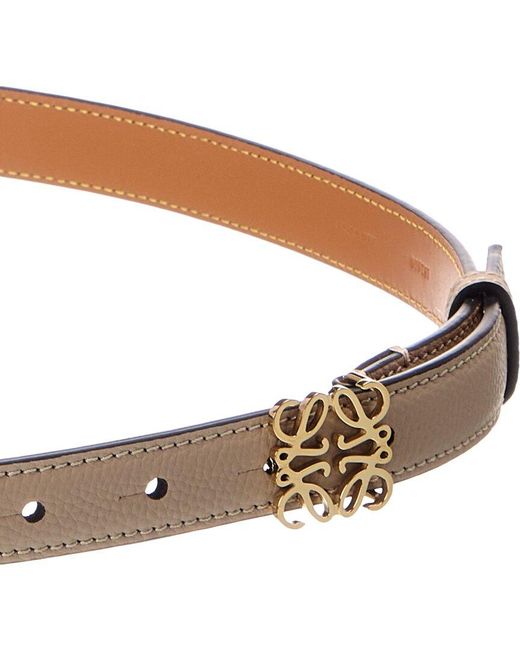 Loewe Brown Anagram Leather Belt