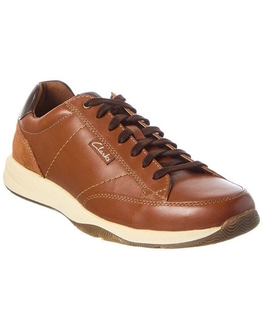 Clarks Brown Townview Lace Nubuck Sneaker for men