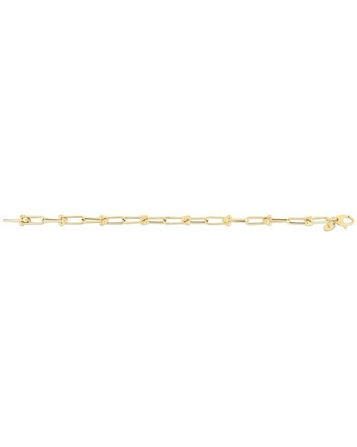 Italian Gold Metallic 14k Chain Link Jax Bracelet