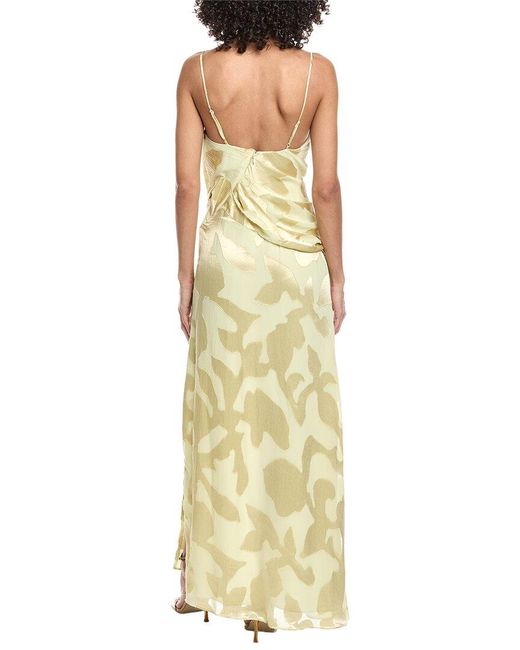 Jonathan Simkhai Metallic Jessa Draped Gown