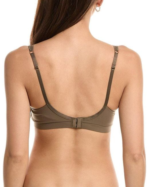 Hanro Brown Lace Trim Soft Cup Bra