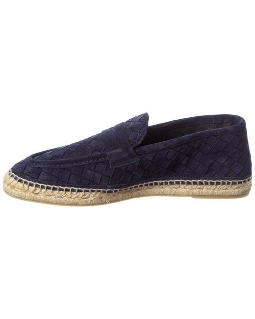 Castaner Blue Nilo Woven Suede Loafer for men