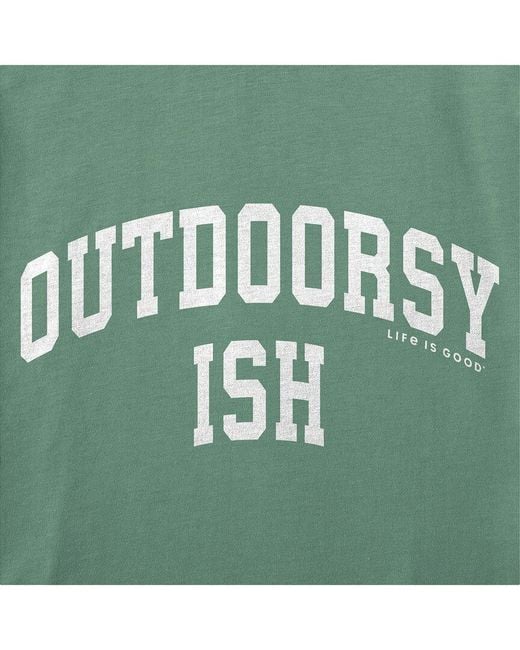 Life Is Good. Green Crusher Boxy Tank
