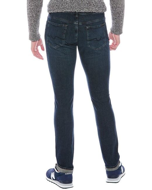 7 For All Mankind Blue Paxtyn Comma Skinny Jean for men