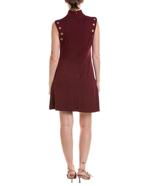 Taylor Red Mock Neck Mini Dress
