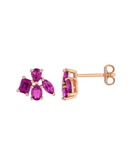 Rina Limor Pink 1.72 Ct. Tw. Rhodolite Stud Earrings