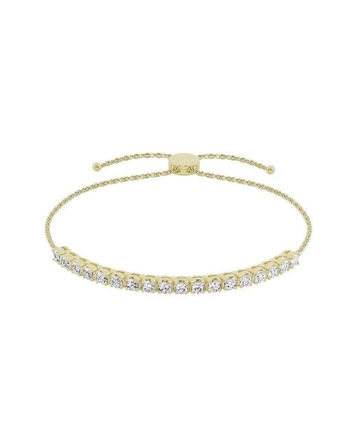 Lab Grown Diamonds White 14K 1.00 Ct. Tw. Lab Grown Diamond Tennis Bolo Bracelet
