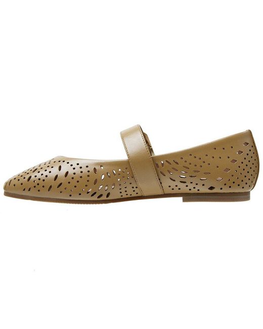 Linea Paolo Natural Miller-L Leather Flat