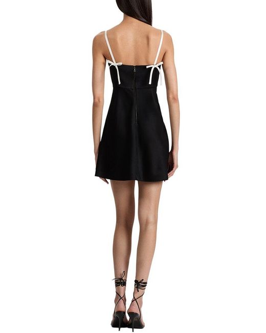 Alice + Olivia Black Morgan Babydoll Mini Dress