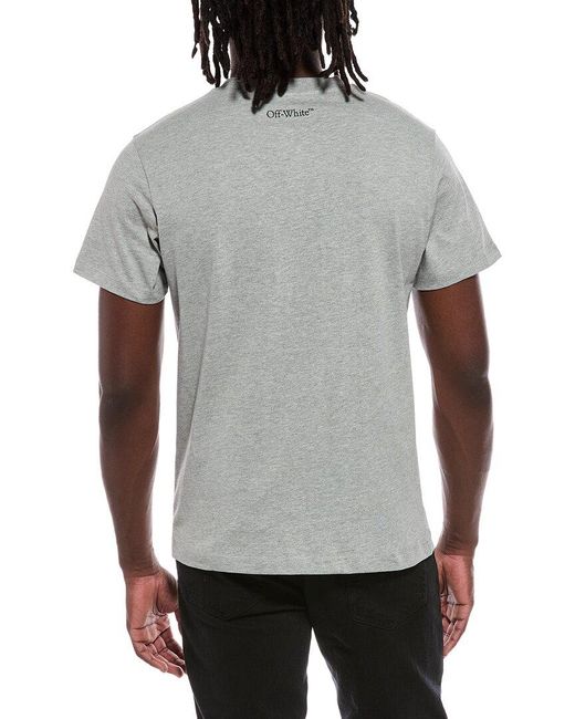 Off-White c/o Virgil Abloh Gray Off- T-Shirt for men