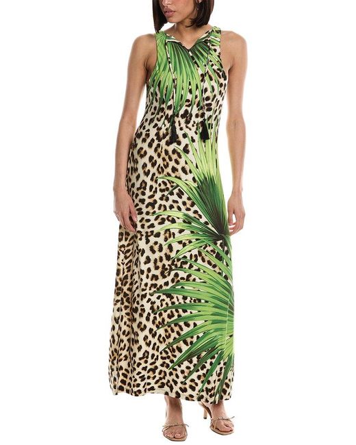Tommy Bahama Green Jasmina Portico Palms Maxi Dress