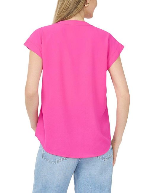 Vince Camuto Pink V-Neck Top