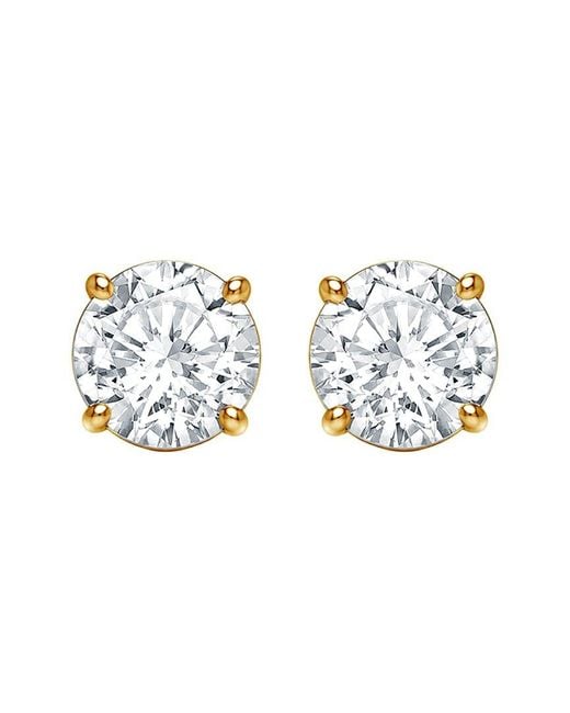 Lab Grown Diamonds Metallic 14K 6.00 Ct. Tw. Lab-Grown Diamond 4 Prong Stud Earring