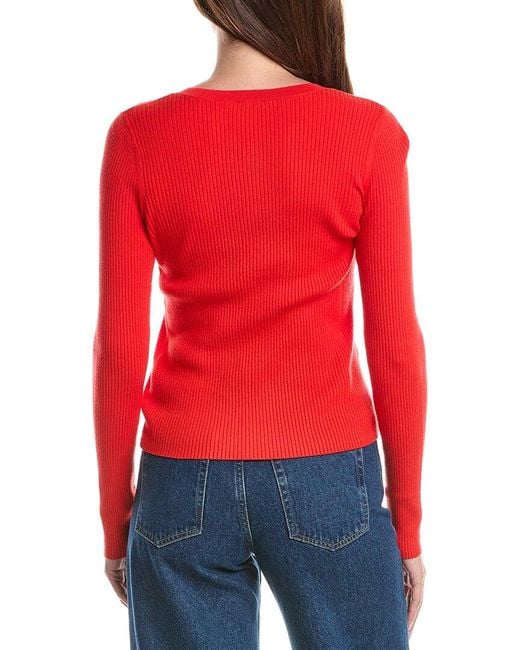 Splendid Red Jette Ribbed Top