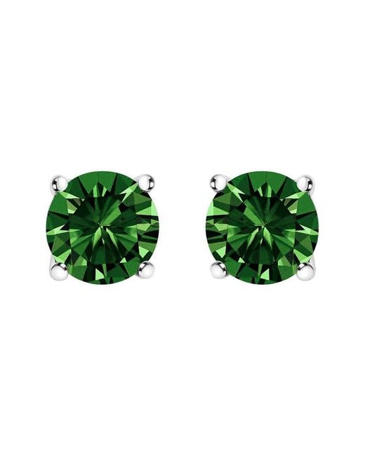 Haus of Brilliance Green 14K 1.00 Ct. Tw. Lab-Grown Diamond Stud Earrings