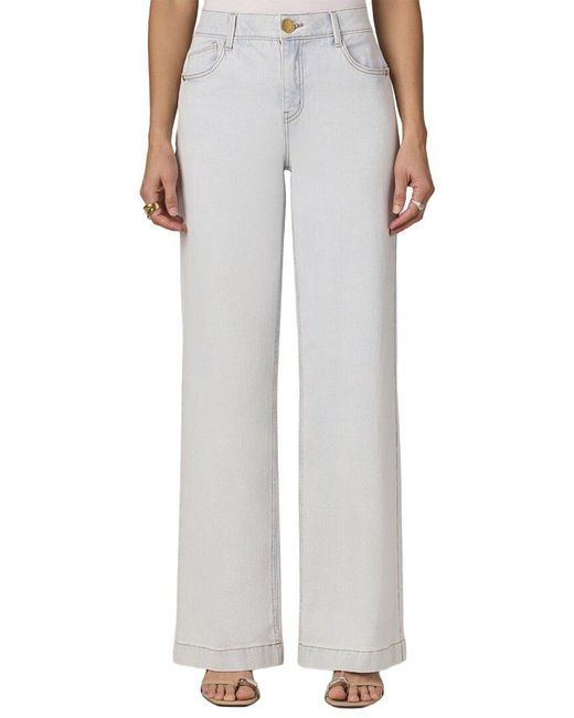 Wit & Wisdom Gray Powder Sam High Rise Wide Leg Jean