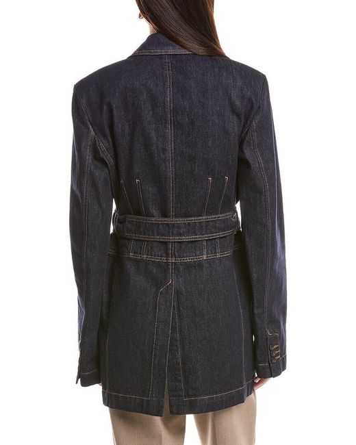 Max Mara Black Domino Denim Jacket