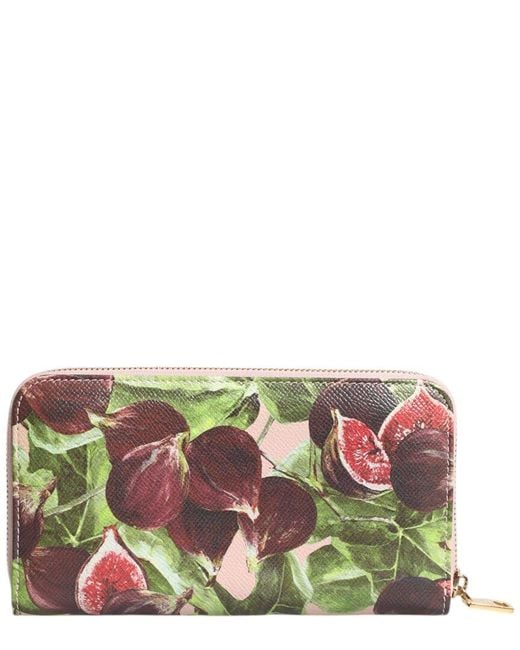 Dolce & Gabbana Multicolor Leather Zip Around Wallet