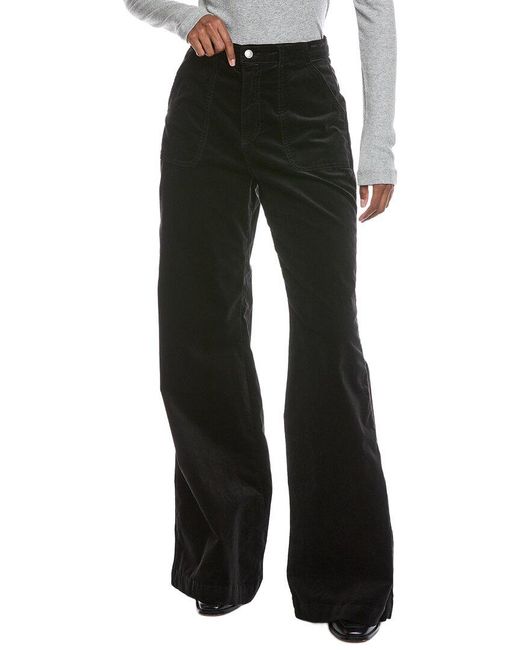 Ramy Brook Black Theodora Velveteen Wide Leg Pant