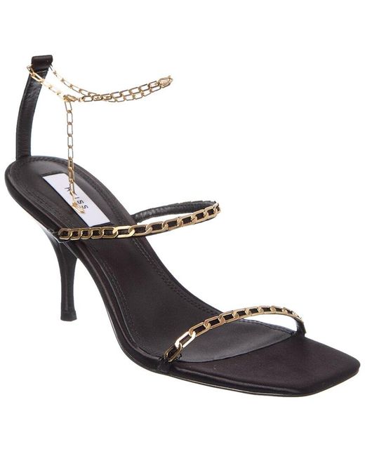 Reiss Metallic Magda Chain Satin Sandal