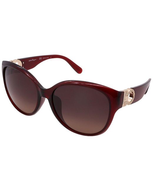 Ferragamo Red Sf851srk 61mm Sunglasses