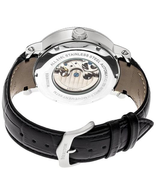 Heritor Black Aries Watch for men