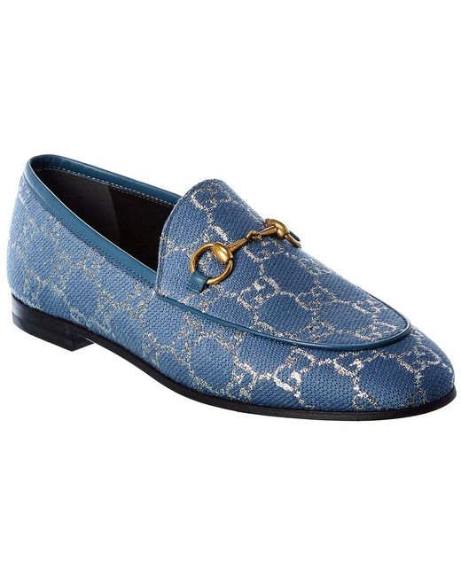 gucci jordaan loafer blue
