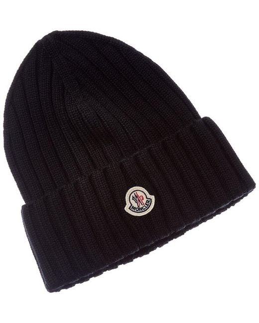 Moncler Blue Wool Beanie for men