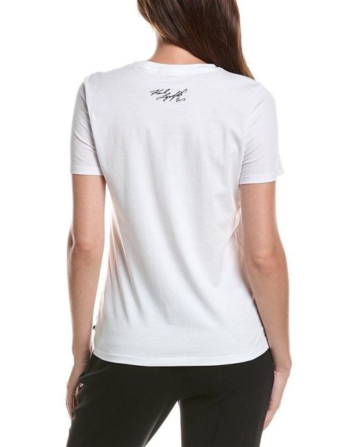 Karl Lagerfeld White Eiffel Tower T-Shirt