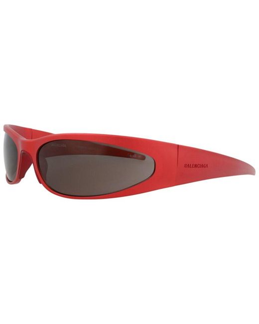 Balenciaga Red 77Mm Sunglasses for men