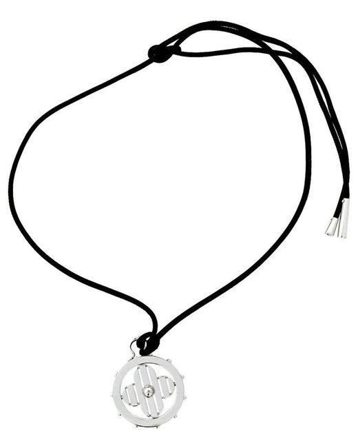 Louis Vuitton Black 18K Diamond Flower Necklace (Authentic Pre-Owned)