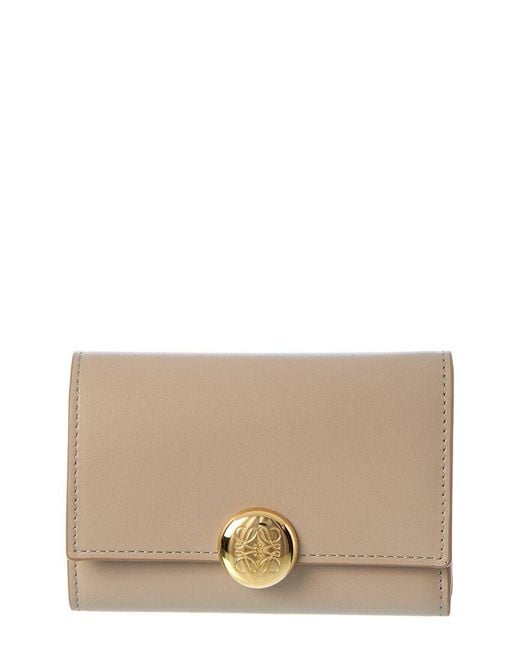 Loewe Natural Pebble Small Vertical Leather Wallet
