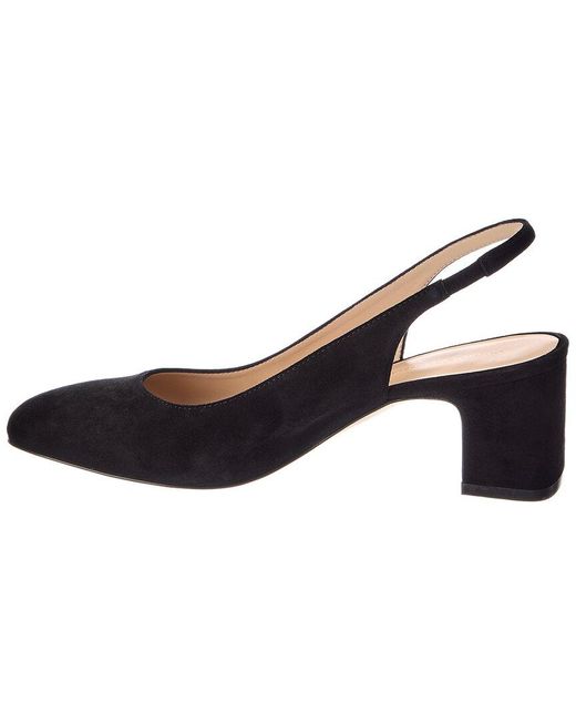 Stuart Weitzman Blue Milla 55 Suede Slingback Pump