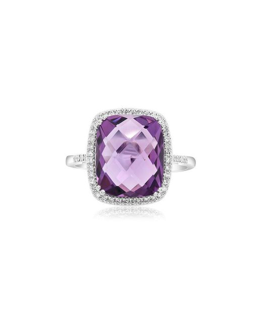 Diana M Purple Fine Jewelry 14k 4.03 Ct. Tw. Diamond & Amethyst Ring